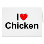 I Love (Heart) Chicken cards
