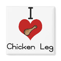 I love-heart chicken legs magnets by Edibility I love-heart chicken legs magnets