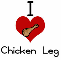I love-heart chicken legs photo cutouts