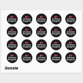 I Love Heart Chicken Nuggets Classic Round Sticker Zazzle