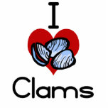 I love-heart clams acrylic cut out