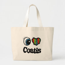 I Love (Heart) Coatis Tote Bag