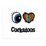 I Love (Heart) Cockatoos Postcard
