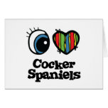 I Love (Heart) Cocker spaniels Cards