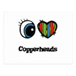 I Love (Heart) Copperheads Post Card