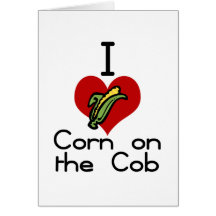 I love-heart corn on the cob cards