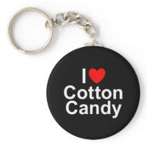 I Love (Heart) Cotton Candy Keychain