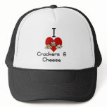 I love-heart crackers & Cheese hats