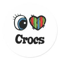 I Love (Heart) Crocs stickers by eyeheartanimals I Love (Heart) Crocs stickers