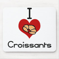 I love-heart croissant mousepads by Edibility I love-heart croissant mousepads