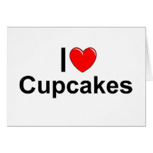 I Love (Heart) Cupcakes Cards