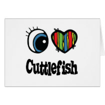 I Love (Heart) Cuttlefish cards