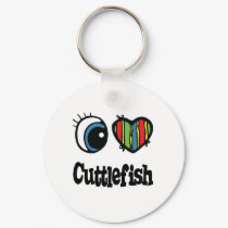 I Love (Heart) Cuttlefish keychains by eyeheartanimals I Love (Heart) Cuttlefish keychains
