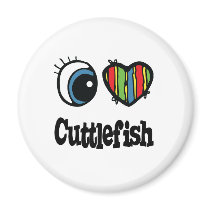 I Love (Heart) Cuttlefish magnets by eyeheartanimals I Love (Heart) Cuttlefish magnets