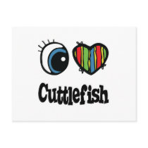 I Love (Heart) Cuttlefish postcards by eyeheartanimals I Love (Heart) Cuttlefish postcards