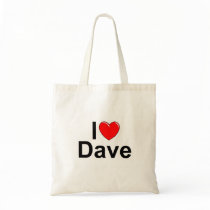I Love (Heart) Dave Canvas Bags
