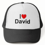 I Love (Heart) David hats