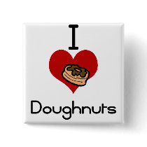 I love-heart doughnut buttons by Edibility I love-heart doughnut buttons