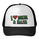 I Love heart DRUM and BASS hats