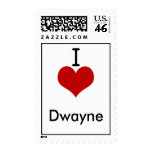 I Love (heart) Dwayne postage
