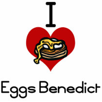 I love-heart eggs benedict photo sculptures