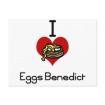 I love-heart eggs benedict postcard