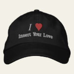 I Love (Heart) Embroidered Hat