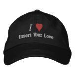 I Love (Heart) Embroidered Hat embroidered hats