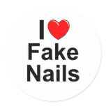 I Love (Heart) Fake Nails stickers