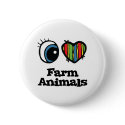 I Love (Heart) Farm animals buttons by eyeheartanimals I Love (Heart) Farm animals buttons