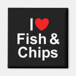 I Love (Heart) Fish &  Chips Magnets