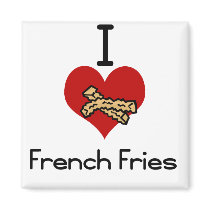 I love-heart french fries magnets by Edibility I love-heart french fries magnets