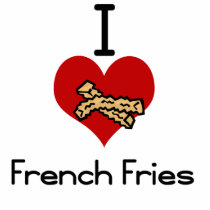 I love-heart french fries cut outs