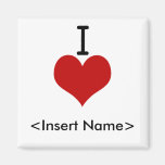 I Love (heart) Fridge Magnet
