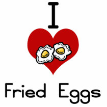 I love-heart fried eggs photo sculptures