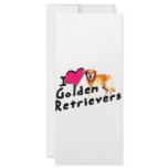 I love (heart) Golden Retrievers Personalized Rack Card