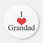I Love (Heart) Grandad Refrigerator Magnets