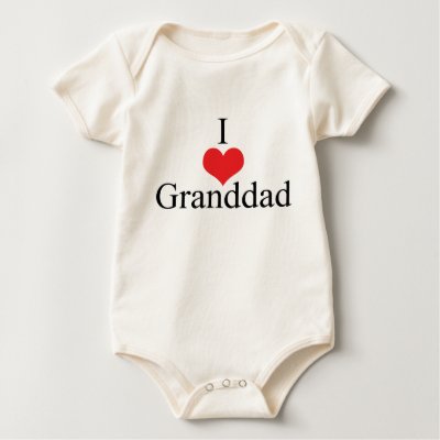 I Love (Heart) Granddad Tshirt by MyGrandparentsRock