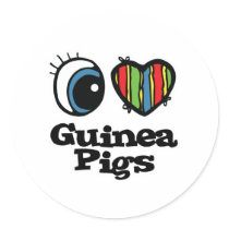 I Love (Heart) Guinea pigs stickers by eyeheartanimals I Love (Heart) Guinea pigs stickers