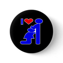 I Love Heart Head Black buttons