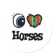 I Love (Heart) Horses stickers by eyeheartanimals I Love (Heart) Horses stickers