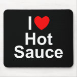 I Love (Heart) Hot Sauce Mousepads