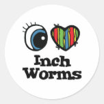 I Love (Heart) Inchworms Sticker