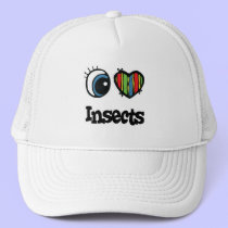 I Love (Heart) Insects hats