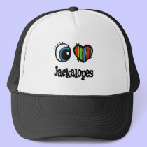 I Love (Heart) Jackalopes hats