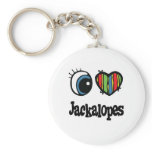 I Love (Heart) Jackalopes Keychain
