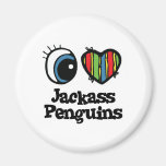 I Love (Heart) Jackass penguins Fridge Magnets