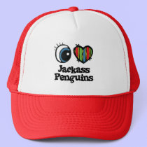I Love (Heart) Jackass penguins hats