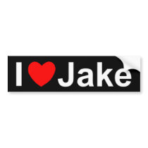 I Love (Heart) Jake Bumper Sticker