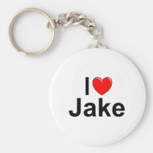 I Love (Heart) Jake Keychains
